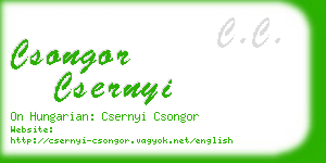 csongor csernyi business card